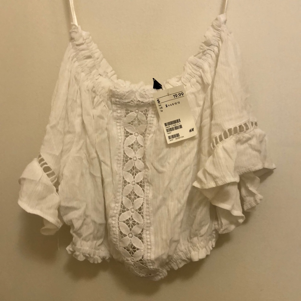 Brand new white crop top